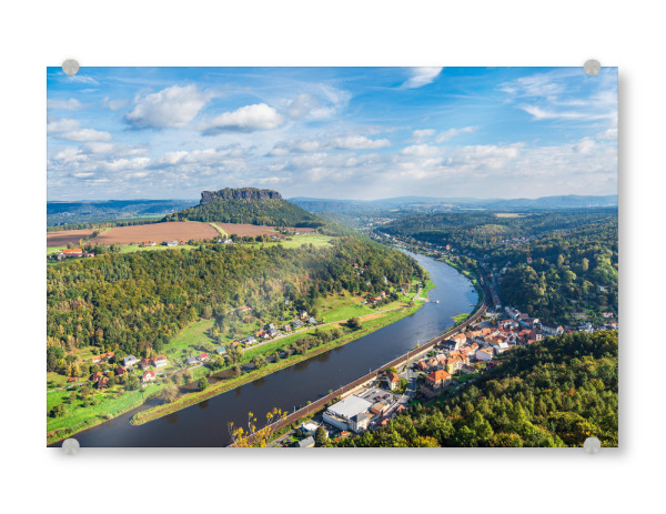 Acrylglasbild "Königsstein an der Elbe" artboxONE - Natur,Reise,Architektur