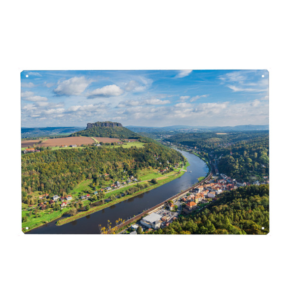 Metall Poster "Königsstein an der Elbe" artboxONE - Natur,Reise,Architektur
