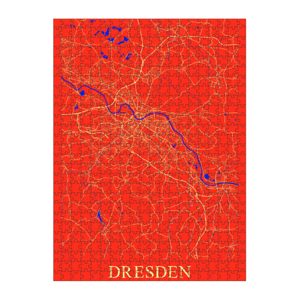 artboxONE Puzzle "Dresden City Stadt" artboxONE - Städte / Dresden,Kartografie