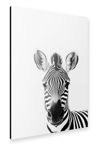 Alu-Dibond "Zebra-Minimalismus" 30x20 cm artboxONE