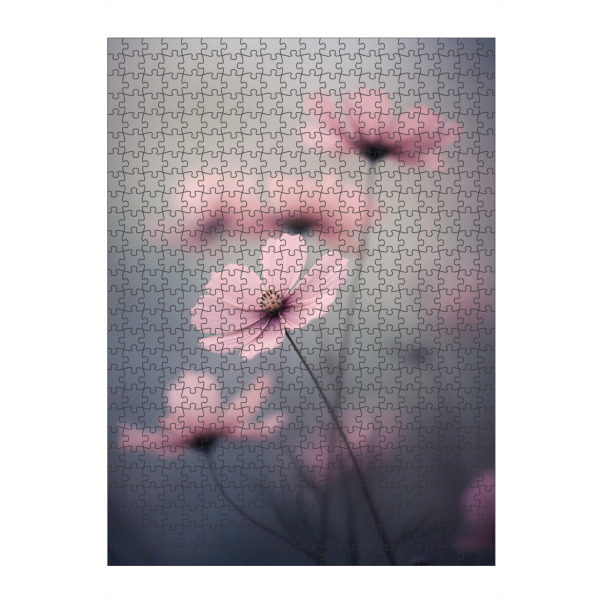 Puzzle Ravensburger "Rosa zartes Blumenmakro" artboxONE - Natur,Floral - Zart,Detail,Blume,Farben,Makro,Natur,Rosa,Weich,Frühling,Violett