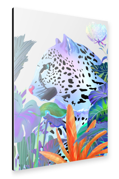 Alu-Dibond "Holografischer Leopard" 30x20 cm artboxONE