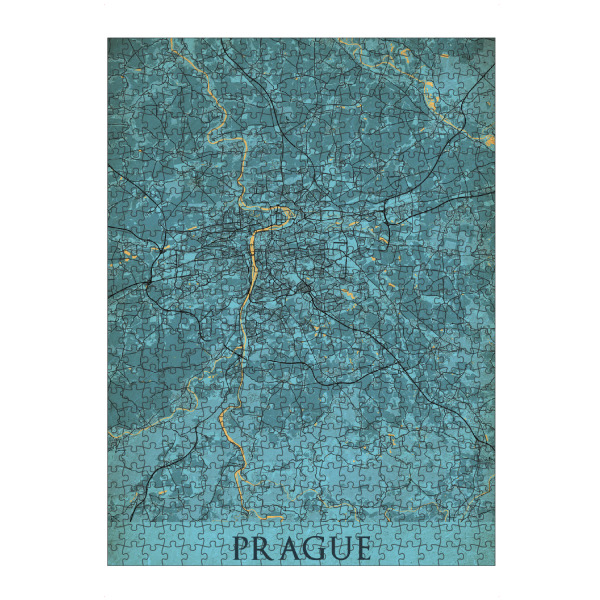 Puzzle Ravensburger "Vintage Prag Map" artboxONE - Städte / Prag,Kartografie