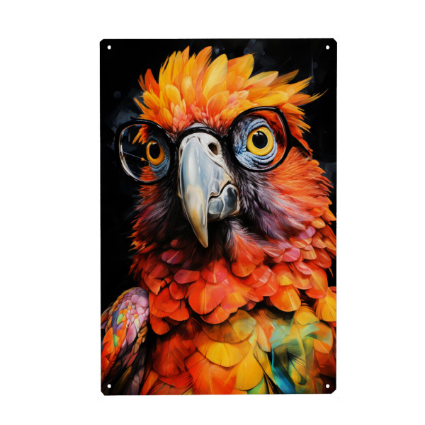 Holzbild "Papagei Tierkunst A" artboxONE - Tiere - Papagei,Vogel,Tier,Tiere,Grafik,Illustration