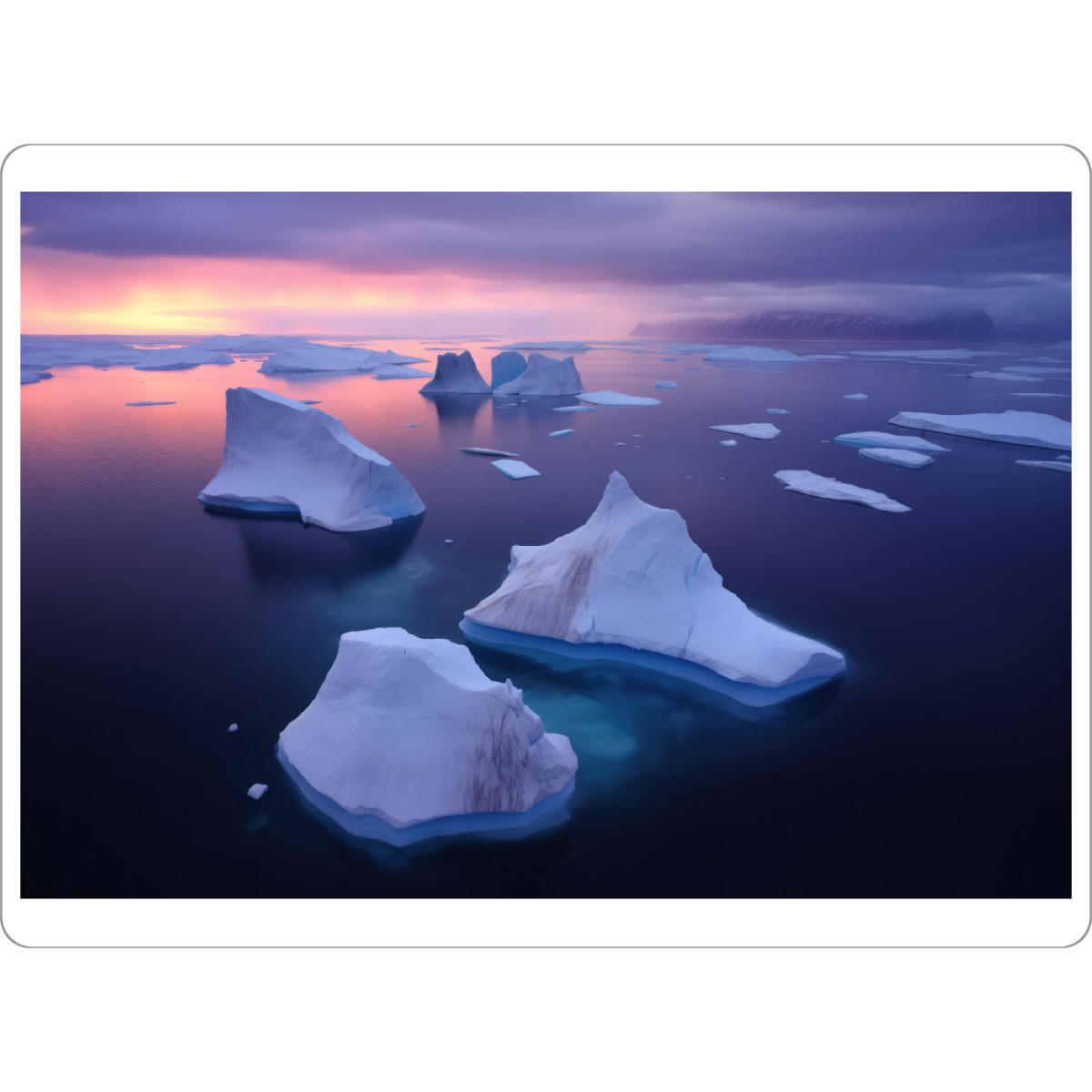 Tischset "Drohnen-Eisberge in Grönland" artboxONE - Natur,Reise / Strand und Meer