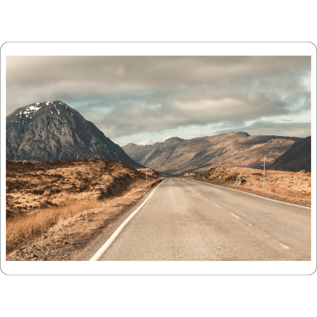 Tischset "Road to Scottish Highlands" artboxONE - Natur,Reise,Reise / Länder - Scotland,Scottish highlands,Highlands,Schottland,Straße,Road