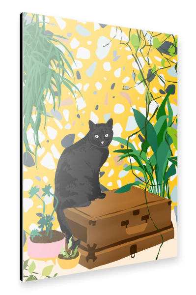 Alu-Dibond "Urban Jungle Cat" 30x20 cm artboxONE