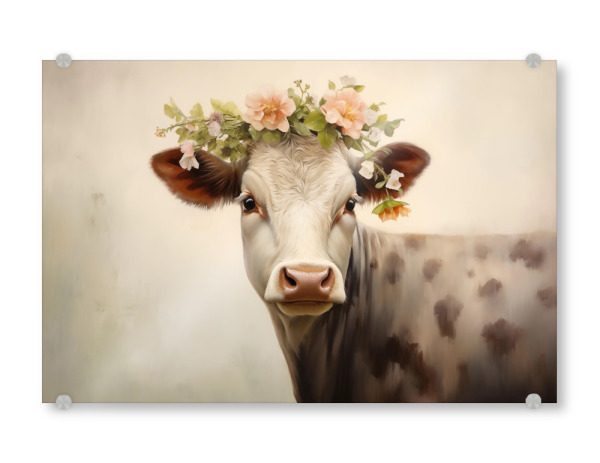 Acrylglasbild "Kuhliebe" artboxONE - Natur,Floral,Tiere