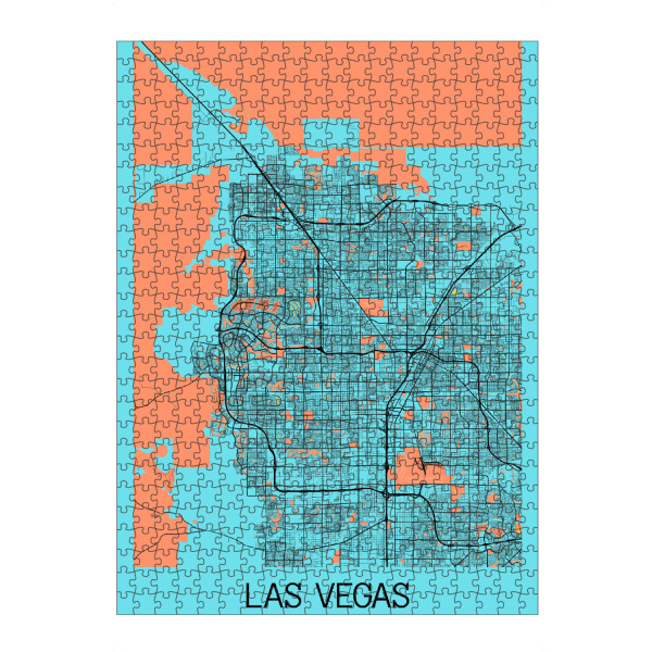 Puzzle Ravensburger "CityMap Las Vegas" artboxONE - Städte / Las Vegas,Kartografie