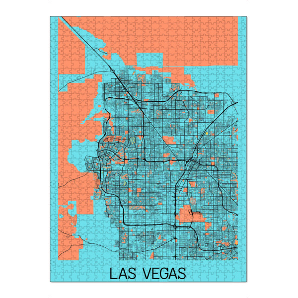 Puzzle Ravensburger "CityMap Las Vegas" artboxONE - Städte / Las Vegas,Kartografie