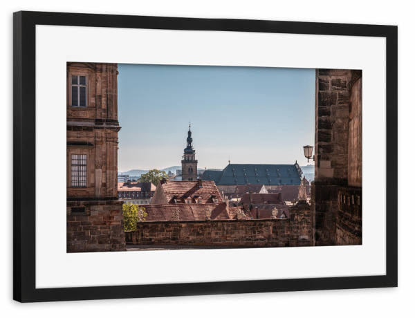 Poster mit Rahmen schwarz "Altstadt Bamberg" artboxONE - Städte,Architektur