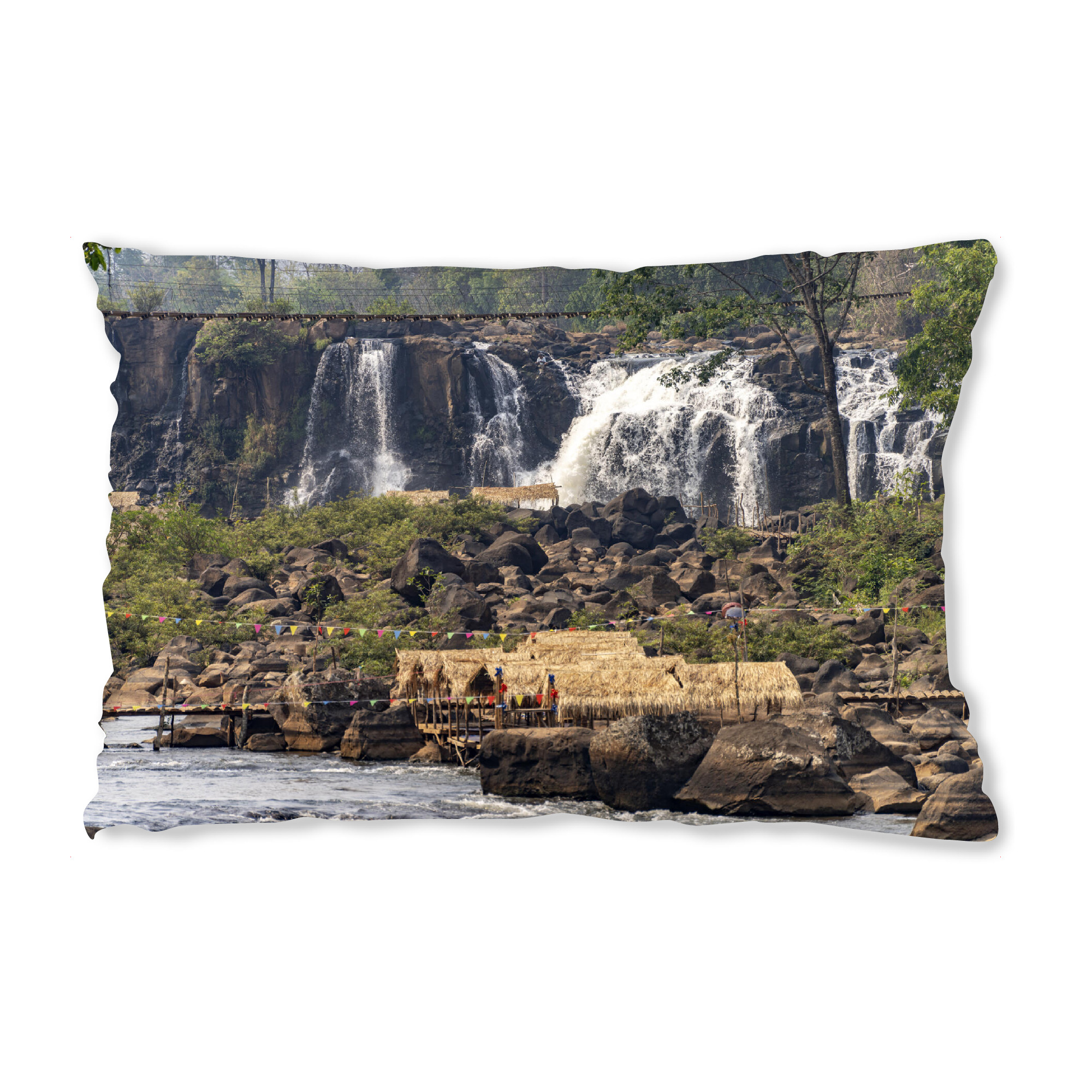 Design-Kissen "Tad Lo Wasserfall" artboxONE - Natur,Reise / Asien - Tad lo,Wasserfall,Ban saenvang,Laos,Asien,Bolaven - Bild tad lo