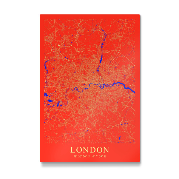 Galerie-Print "Stadt London Kartenplan" 30x20 cm artboxONE