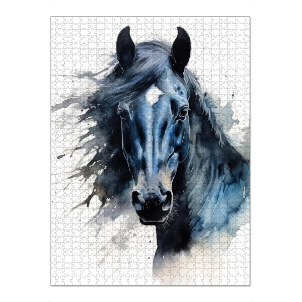 Puzzle Ravensburger "Pferde-Aquarellkunst B" artboxONE - Tiere - Pferd,Pferde,Tier,Aquarell,Malerei,Pony - Bild pferd