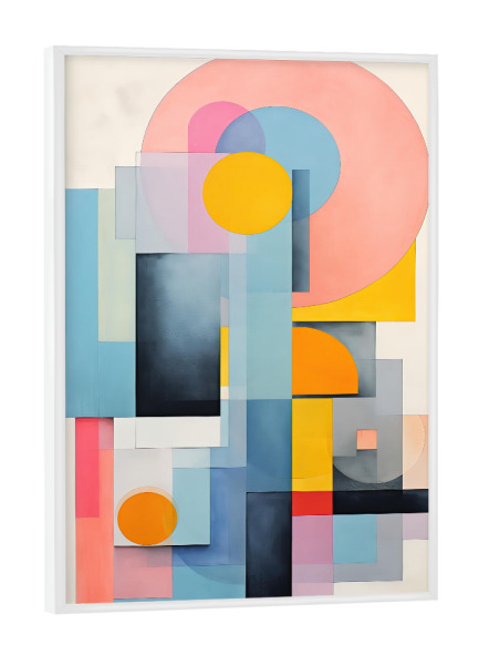 Poster mit weißem Rahmen "Pastellgeometrie" artboxONE - Abstrakt,Geometrie