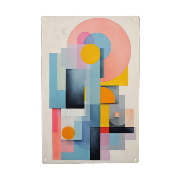 Metall Poster "Pastellgeometrie" artboxONE - Abstrakt,Geometrie