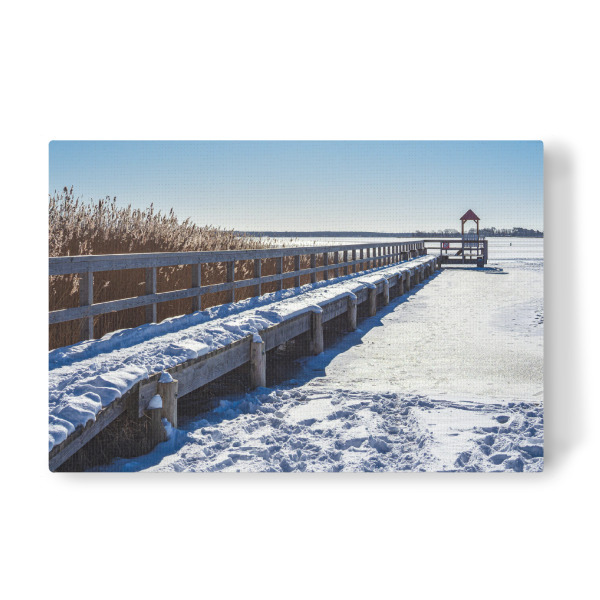 Leinwandbild "Steg am Bodden bei Wieck" artboxONE - Natur,Reise,Architektur,Reise / Strand und Meer