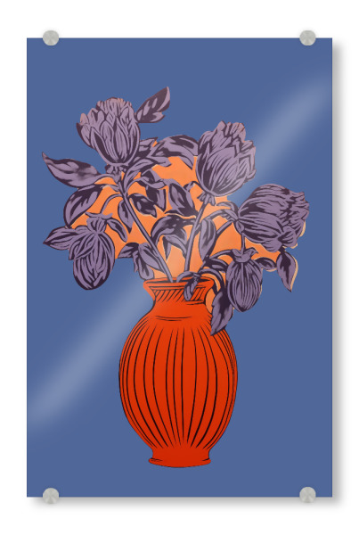 Acrylglasbild "Modernes Floral-design" artboxONE - Natur,Floral,Abstrakt