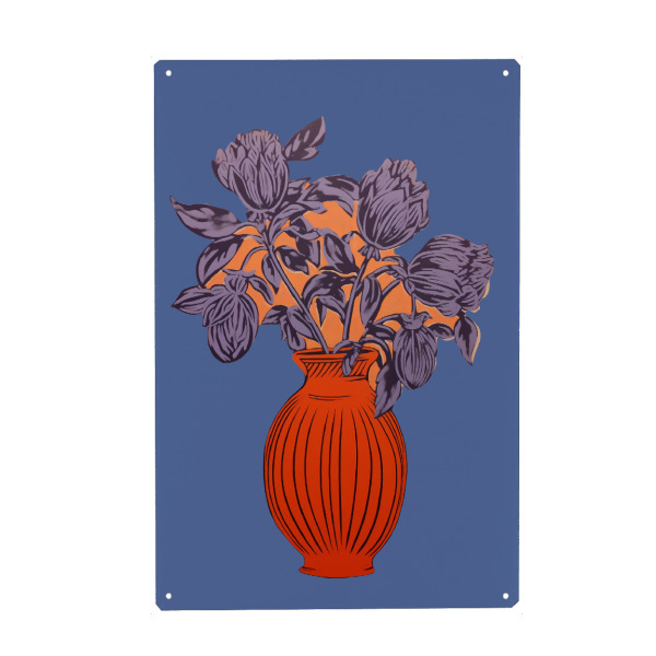 Metall Poster "Modernes Floral-design" artboxONE - Natur,Floral,Abstrakt