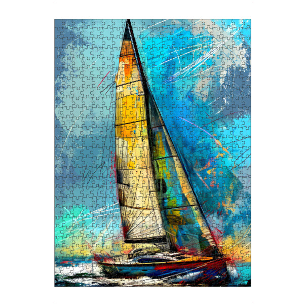 Puzzle Ravensburger "Yacht-Rennboote D" artboxONE - Sport,Sport / Sommerspiele - Yacht,Rennen,Boote,Sport,Aquarell,Malerei - Bild yacht