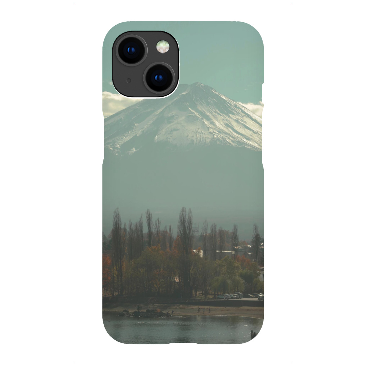 iPhone "Fuji-Berg mit See" Premium-Case Handyhülle artboxONE