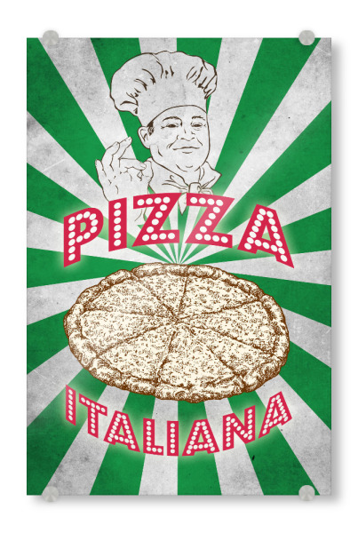 Acrylglasbild "Pizza Italiana" artboxONE - Reise,Essen & Trinken,Reise / Länder