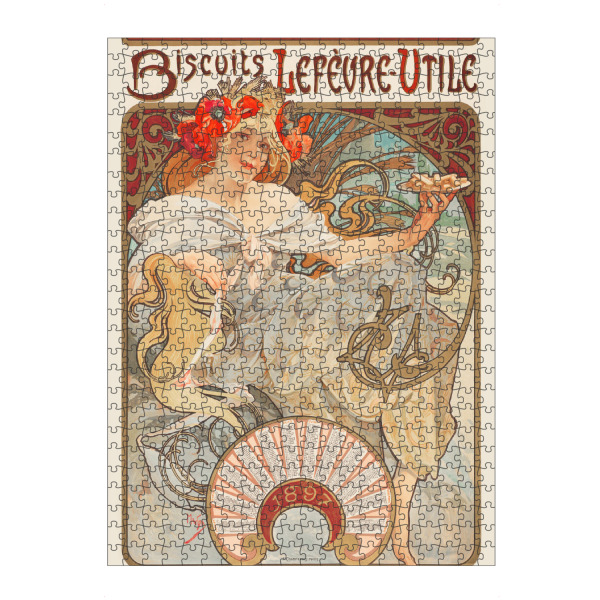 artboxONE Puzzle "Mucha - Biscuits Lefèvre Utile" artboxONE - Floral,Menschen,Fashion