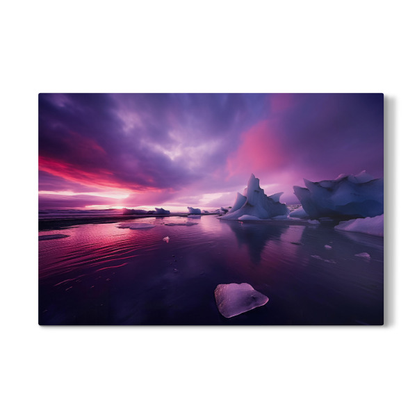 Galerie-Print "Eislagune bei Sonnenuntergang" 30x20 cm artboxONE