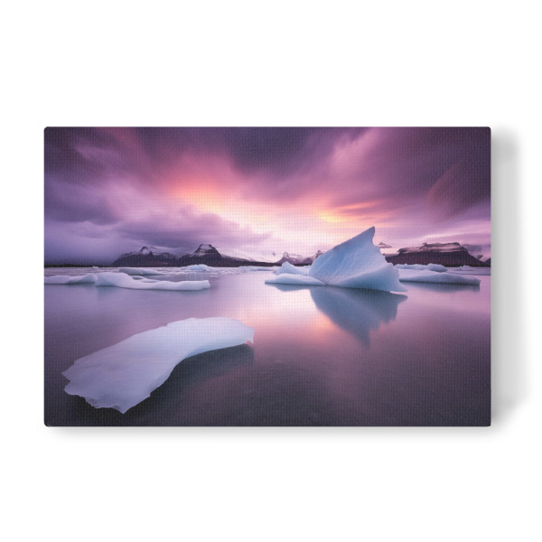 Leinwandbild "Eisberge in der Eislagune" artboxONE - Natur,Reise / Strand und Meer