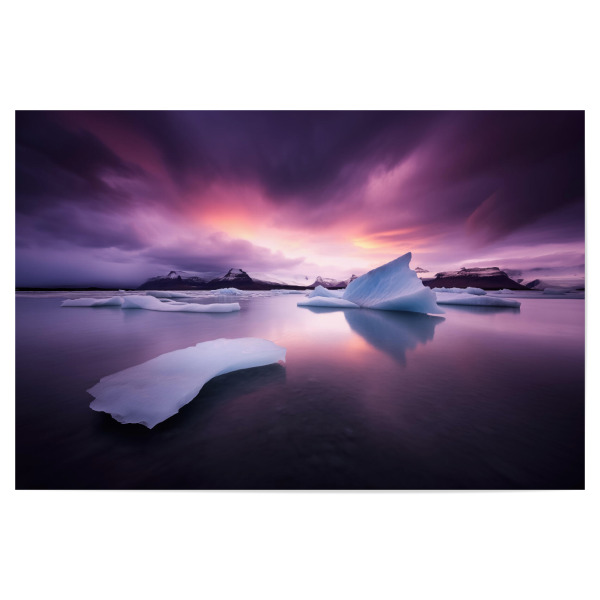 Poster "Eisberge in der Eislagune" artboxONE - Natur,Reise / Strand und Meer