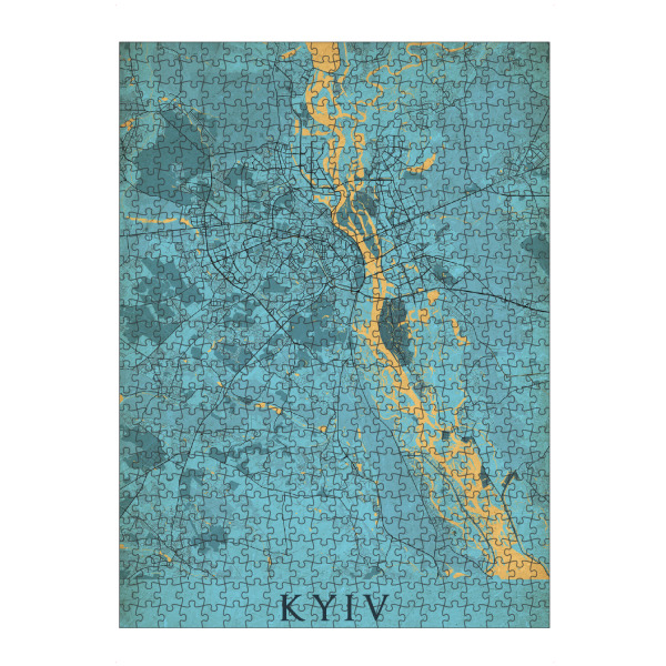 Puzzle Ravensburger "Kiew Vintage City" artboxONE - Städte / Weitere,Kartografie