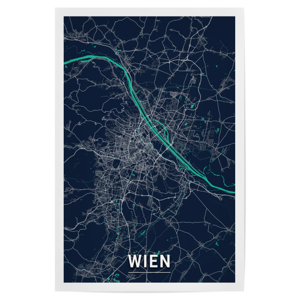 Poster "Wien CityMap" artboxONE - Städte / Wien,Kartografie