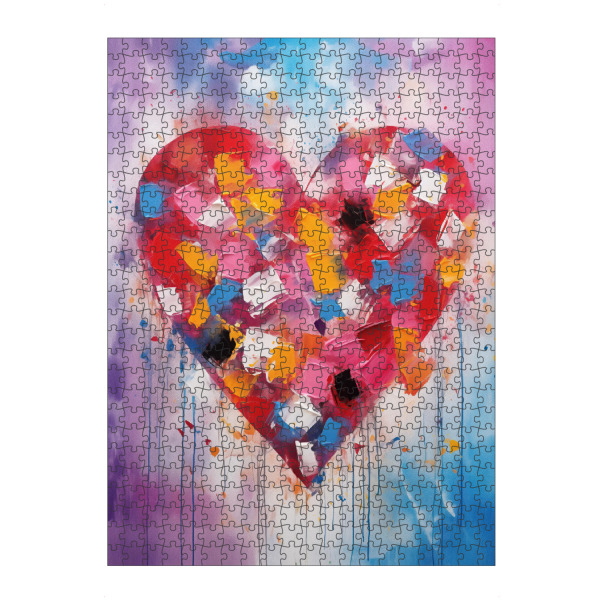 Puzzle Ravensburger "Großes buntes Herz" artboxONE - Liebe