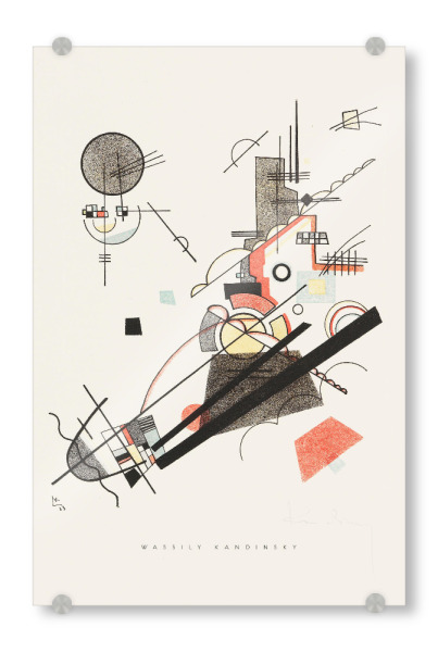 Acrylglasbild "Kandinsky - Fröhlicher Aufstieg" artboxONE - Typografie,Abstrakt,Geometrie
