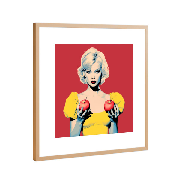 Poster mit Rahmen Kupfer "GANSJUNGFRAU ROT" artboxONE - Für Kinder,Fashion,Buchstaben / G,Für Mama