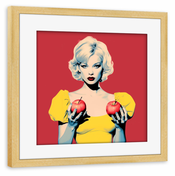 Poster mit Rahmen kiefer "GANSJUNGFRAU ROT" artboxONE - Für Kinder,Fashion,Buchstaben / G,Für Mama