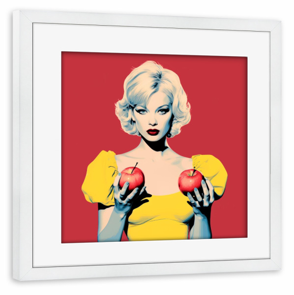 Poster mit Rahmen weiß "GANSJUNGFRAU ROT" artboxONE - Für Kinder,Fashion,Buchstaben / G,Für Mama