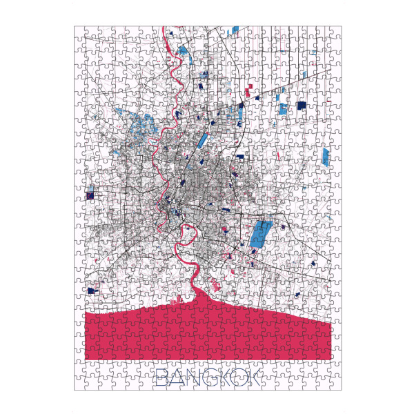 Puzzle Ravensburger "Bangkok Thailand" artboxONE - Städte / Weitere,Kartografie