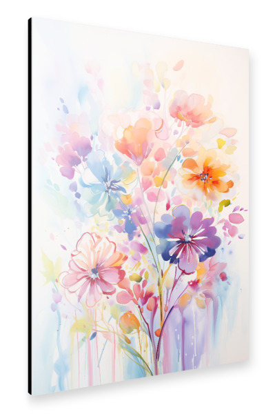 Alu-Dibond "Bemalte florale Elemente" 30x20 cm artboxONE
