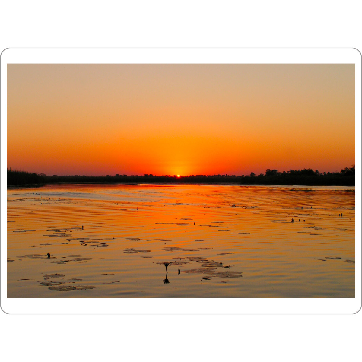 Tischset "An Okavango Sunset" artboxONE - Natur,Reise,Reise / Afrika,Reise / Länder