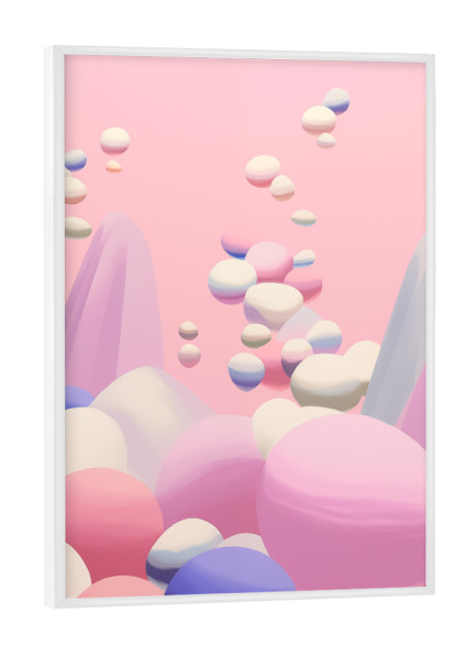 Poster mit weißem Rahmen "Candyland" artboxONE - Abstrakt,Architektur,Geometrie