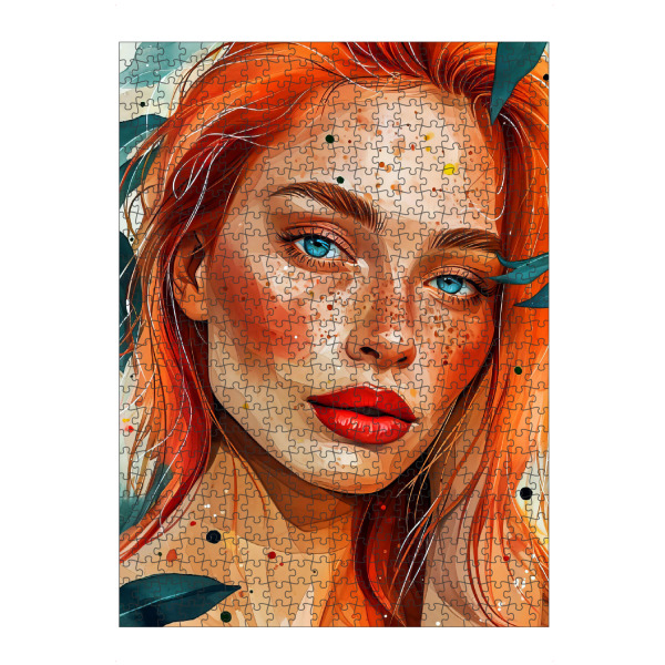 artboxONE Puzzle "Frauenleben - Neugier" artboxONE - Menschen,Liebe - Frau,Mädchen,Dame,Aquarell,Stillleben - Bild frau