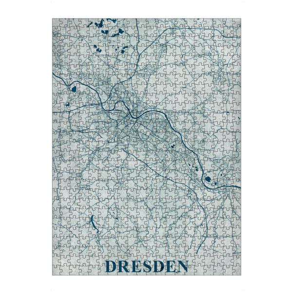 artboxONE Puzzle "Dresdner Vintage Stadtplan" artboxONE - Städte / Dresden,Kartografie