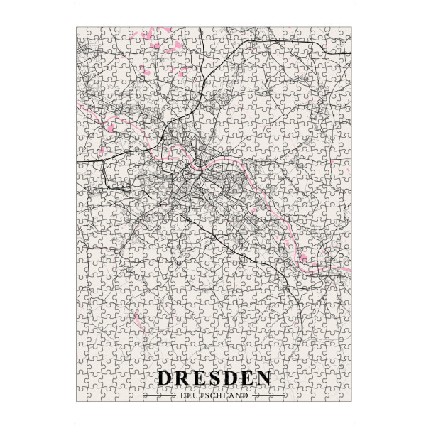 artboxONE Puzzle "Stadtplan von Dresden" artboxONE - Städte / Dresden,Kartografie