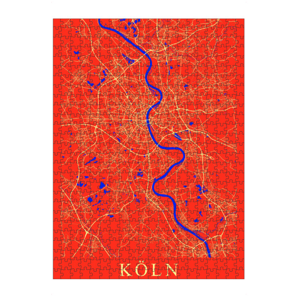 Puzzle Ravensburger "Köln als Citymap" artboxONE - Städte / Köln,Kartografie