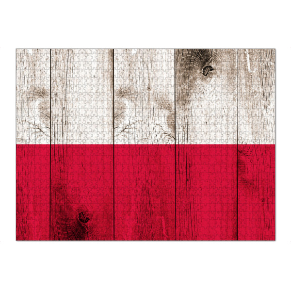 Puzzle Ravensburger "Polska Vintage Flag" artboxONE - Reise,Reise / Länder