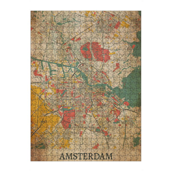 Puzzle Ravensburger "Amsterdam Vintage Stadtplan" artboxONE - Städte / Amsterdam,Kartografie