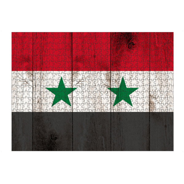 artboxONE Puzzle "Syria Flag" artboxONE - Reise,Reise / Asien,Reise / Länder - Syria,Syrien,Vintage,Flag,Flagge,Asien,Holz,Fahne - Bild syria