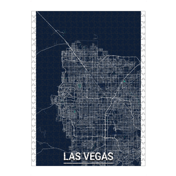 Puzzle Ravensburger "Las Vegas als Stadtplan" artboxONE - Städte / Las Vegas,Kartografie