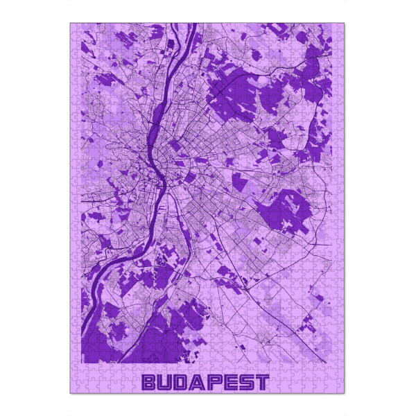Puzzle Ravensburger "Stadtplan von Budapest" artboxONE - Städte / Budapest,Kartografie